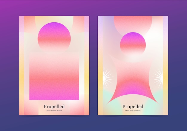 plantilla de póster con gradiente granulado