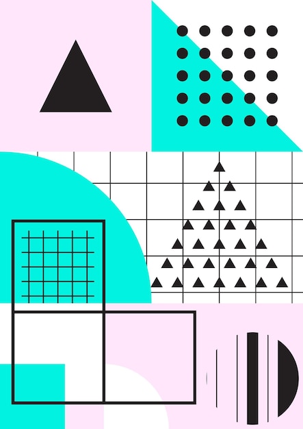 Plantilla de póster minimalista de color vectorial