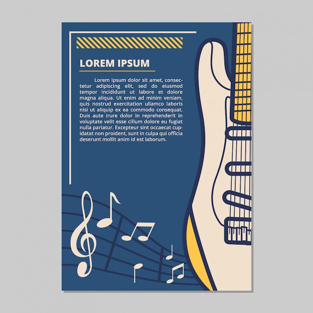 Plantilla de póster de música