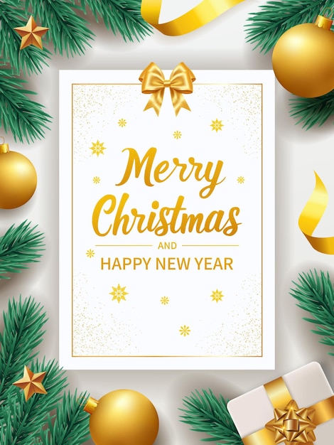plantilla de póster de Navidad para tarjetas de felicitación de las redes sociales