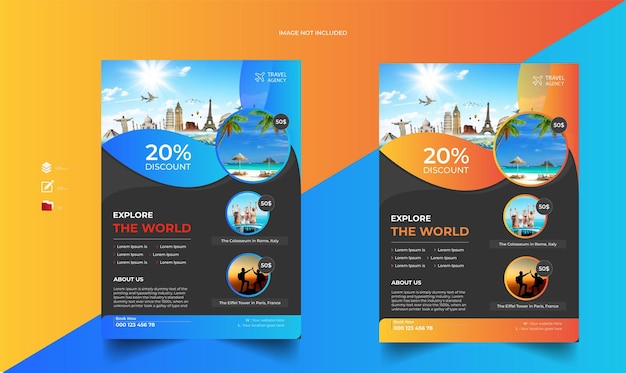 plantilla de póster o banner de las redes sociales de la agencia vectorial