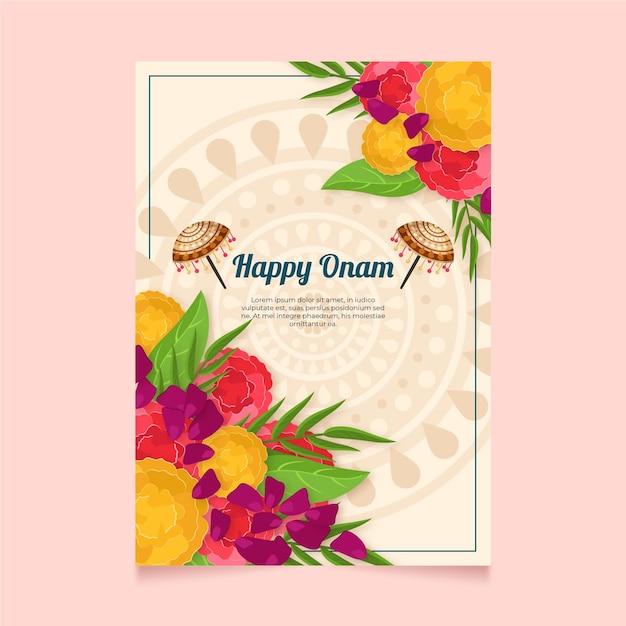 Plantilla de póster de onam