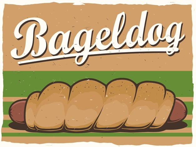 Plantilla de póster de perro bagel para imprimir