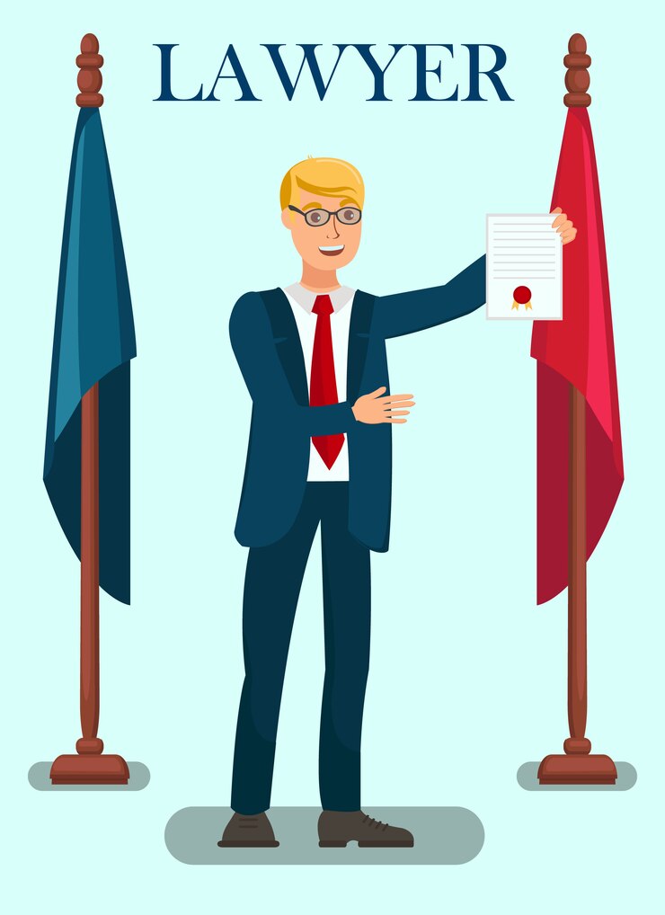 Vector plantilla de póster plano - servicios profesionales de abogado