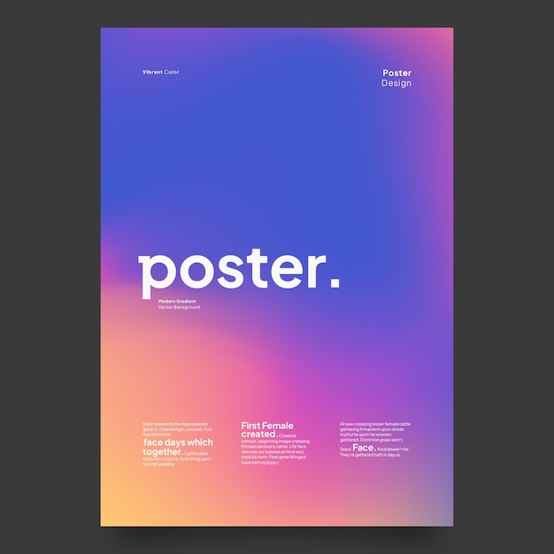 plantilla de póster de resumen con gradiente