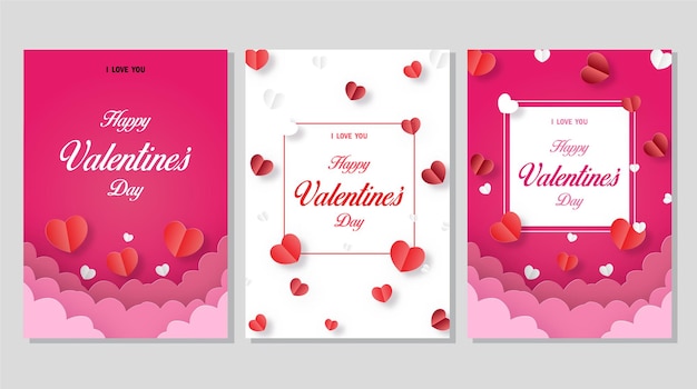 plantilla de póster vertical realista para la celebración del Día de San Valentín