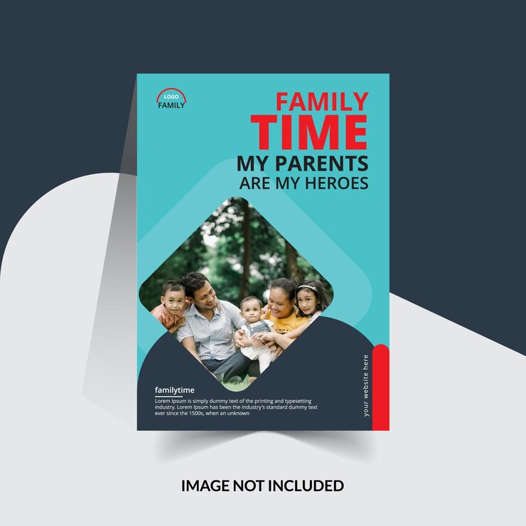 plantilla de póster vertical de tiempo familiar
