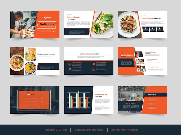 Plantilla de PowerPoint - presentación de alimentos orgánicos y vegetales