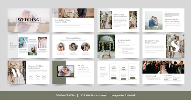 Plantilla de PowerPoint - presentación de fotografía de boda