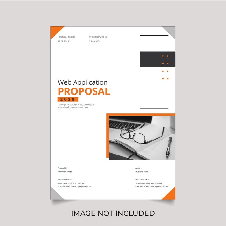 Vector plantilla de powerpoint para la propuesta de diseño de aplicaciones web