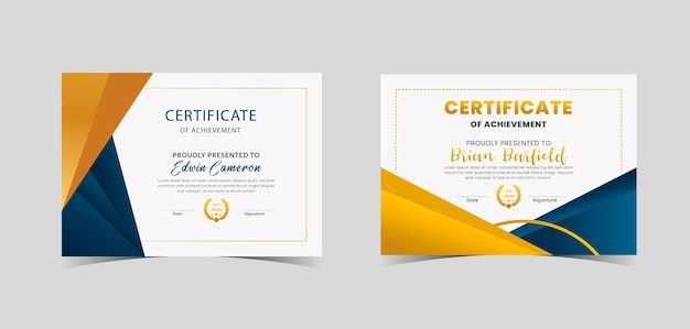 Plantilla de premio de certificado de reconocimiento creativo