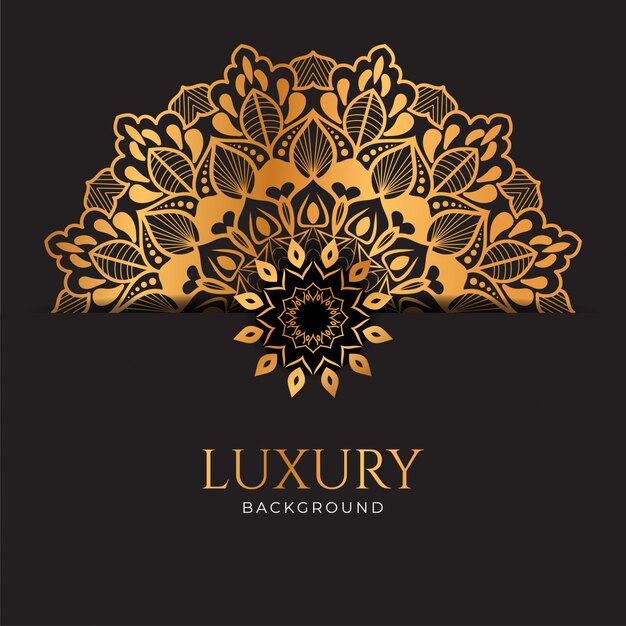Plantilla premium de diseño islámico mandala de lujo