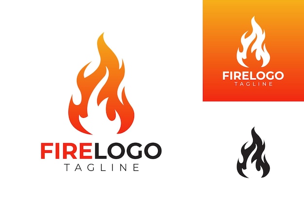 plantilla premium del logotipo de fuego vectorial