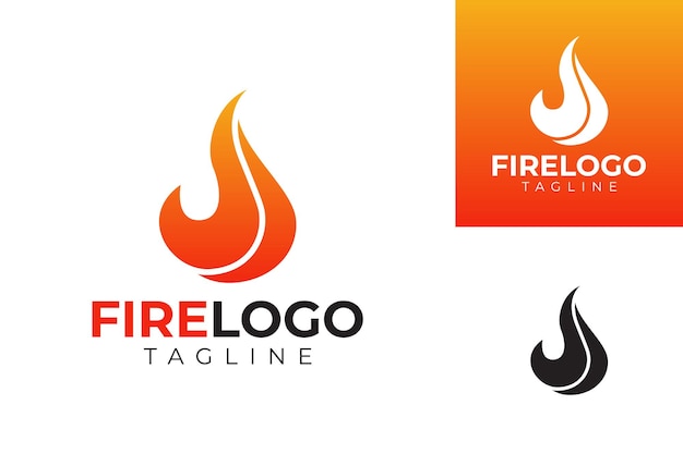 plantilla premium del logotipo de fuego vectorial