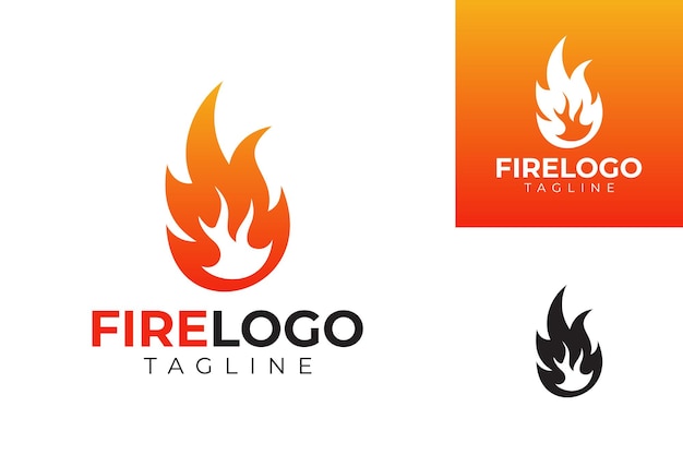 plantilla premium del logotipo de fuego vectorial