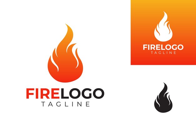 plantilla premium del logotipo de fuego vectorial