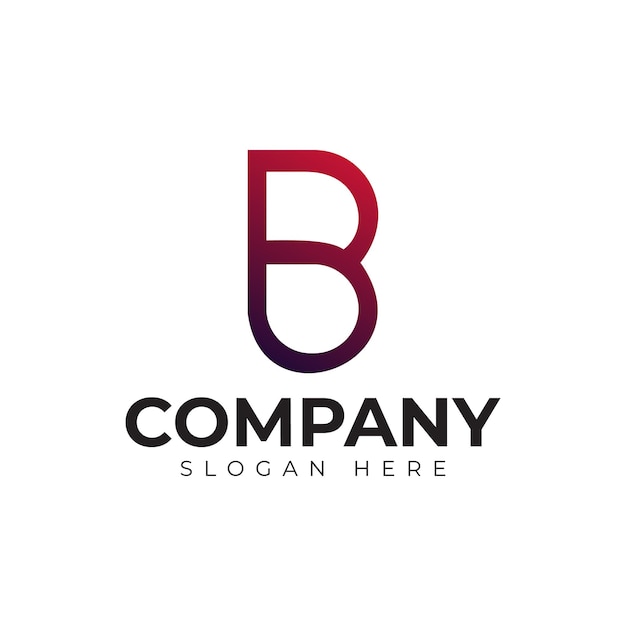 plantilla premium del logotipo de la letra vector b