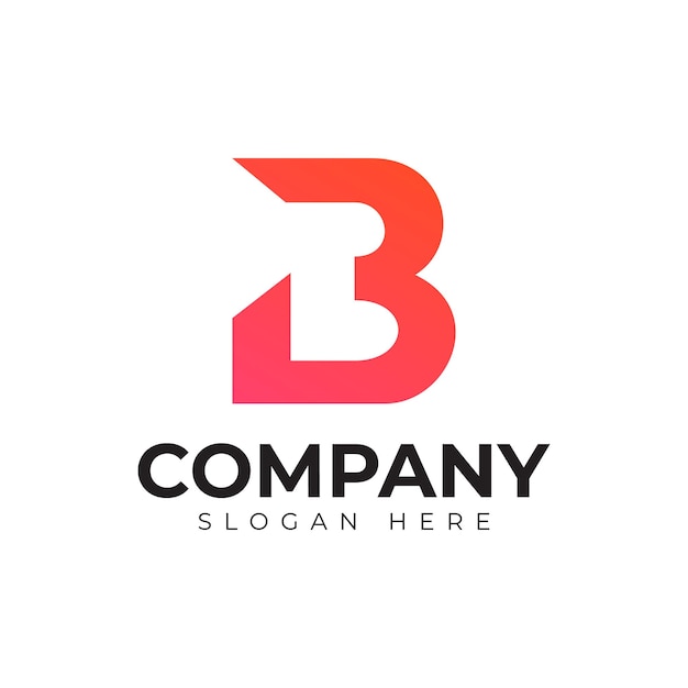 plantilla premium del logotipo de la letra vector b