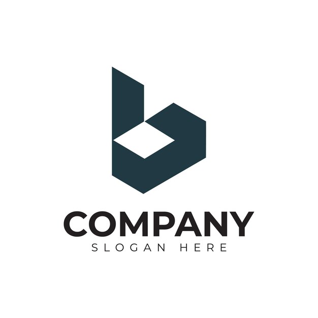 plantilla premium del logotipo de la letra vector b
