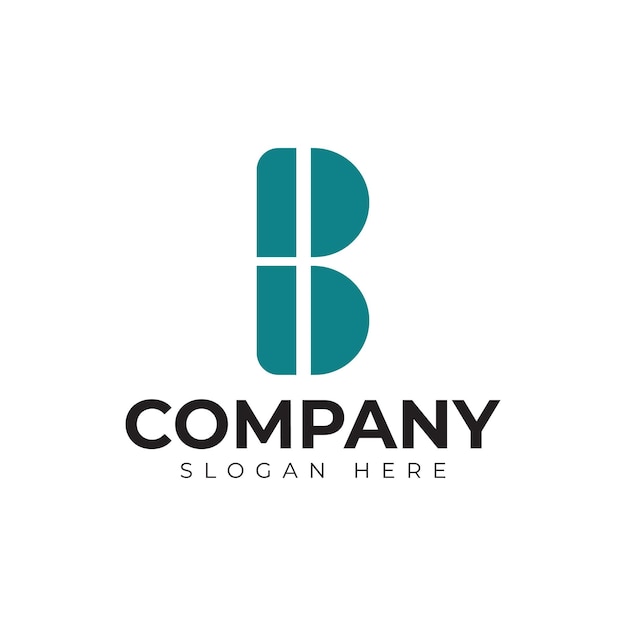 plantilla premium del logotipo de la letra vector b
