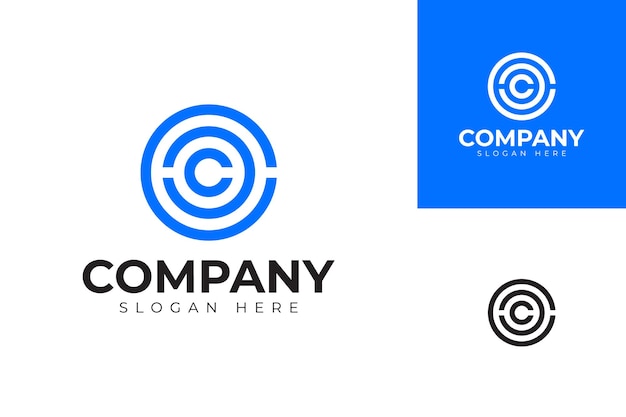 plantilla premium del logotipo de la letra vector c