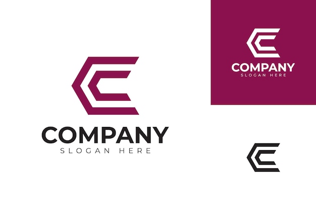 plantilla premium del logotipo de la letra vector c