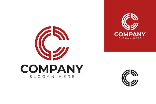 plantilla premium del logotipo de la letra vector c