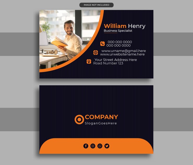 Plantilla premium de vector de diseño de tarjeta de visita