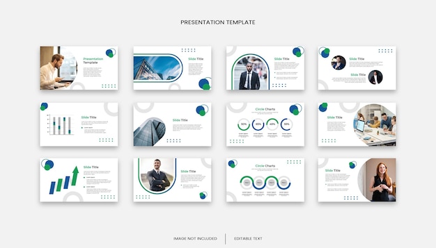 Plantilla de presentación de 12 diapositivas creativa empresarial multipropósito