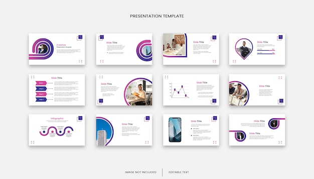 Plantilla de presentación de diapositivas de color degradado de negocios multipropósito 12