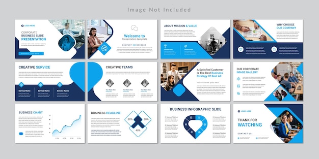 Plantilla de presentación de diapositivas de negocios Vector Premium