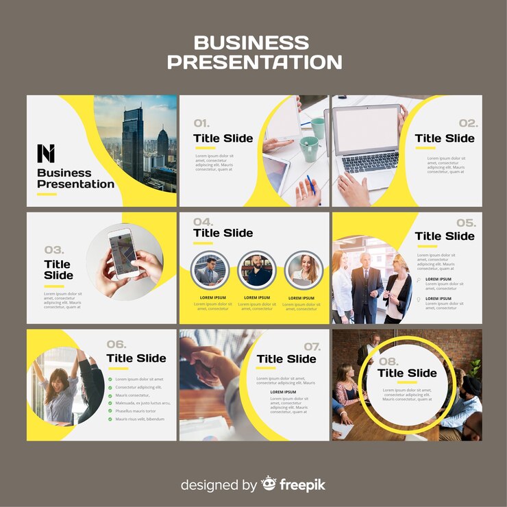 Vector plantilla de presentación de diapositivas de negocios