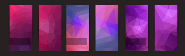 Plantilla de presentación de elementos de diseño Establecer banners verticales colores fondo telón de fondo resplandor efecto de luz Ilustración vectorial EPS 10 para plantilla de banner web diseño de tarjeta de visita elemento de sitio web