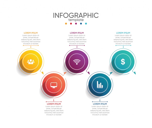 Plantilla de presentación empresarial infografía