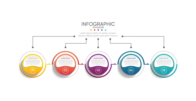 Plantilla de presentación empresarial infografía