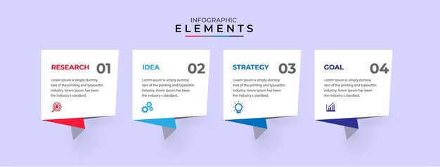 Plantilla de presentación empresarial infografía