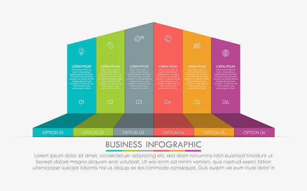 Plantilla de presentación empresarial infografía