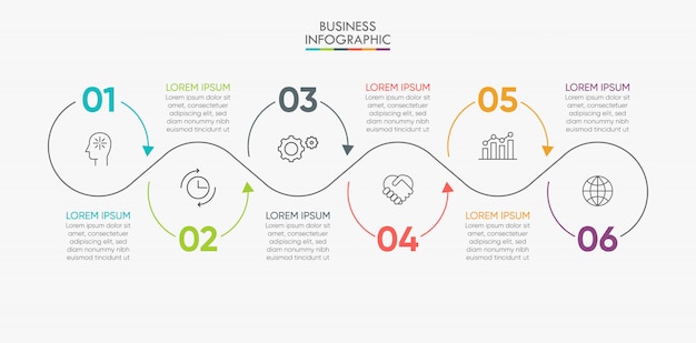 Plantilla de presentación empresarial infografía