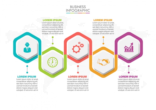 Plantilla de presentación empresarial infografía