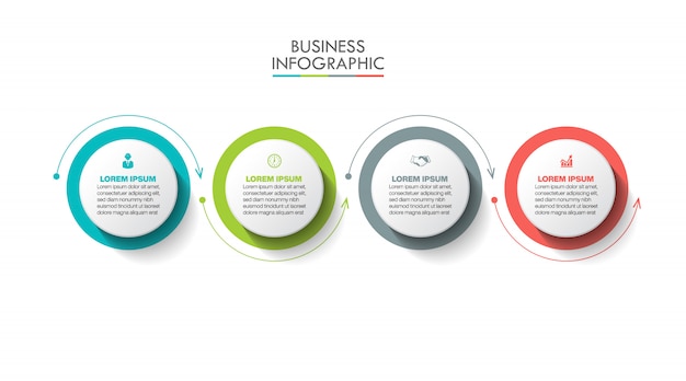 Plantilla de presentación empresarial infografía