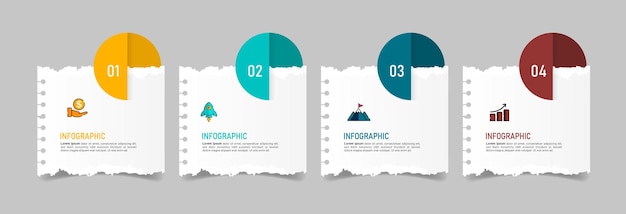 Plantilla de presentación empresarial infografía