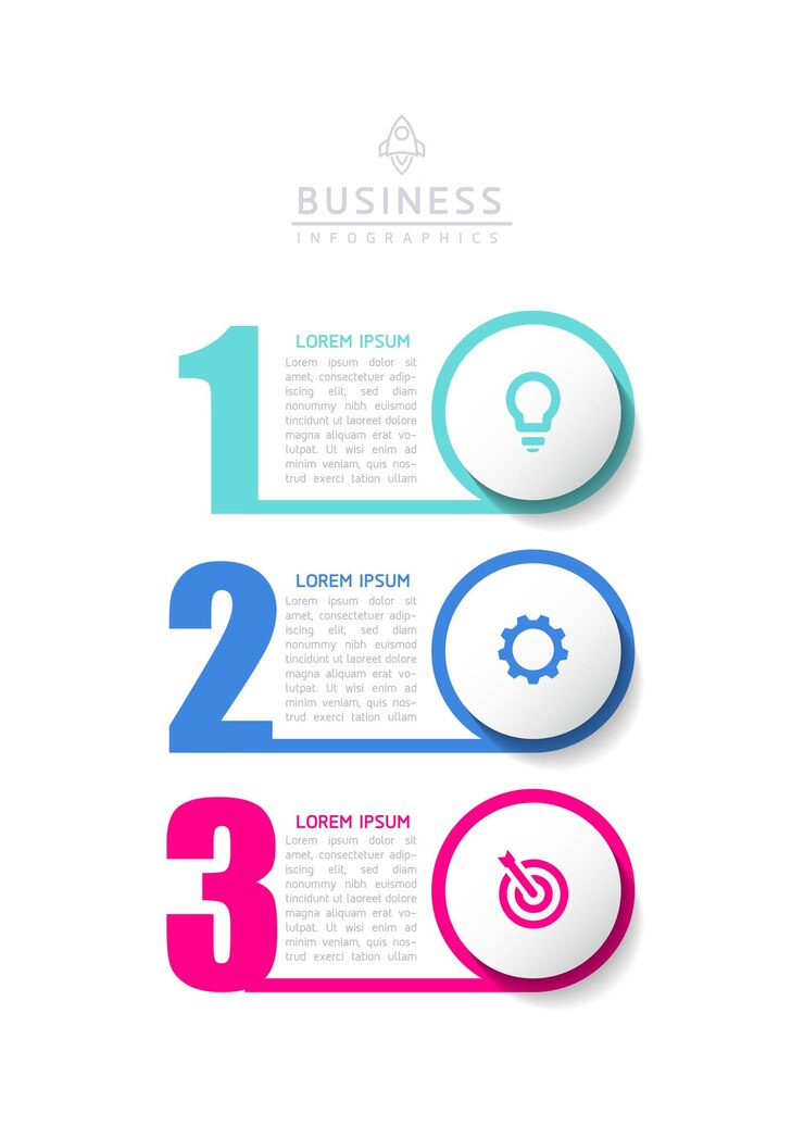 Vector plantilla de presentación empresarial infográfica vectorial con interconexión circular con 3 opciones