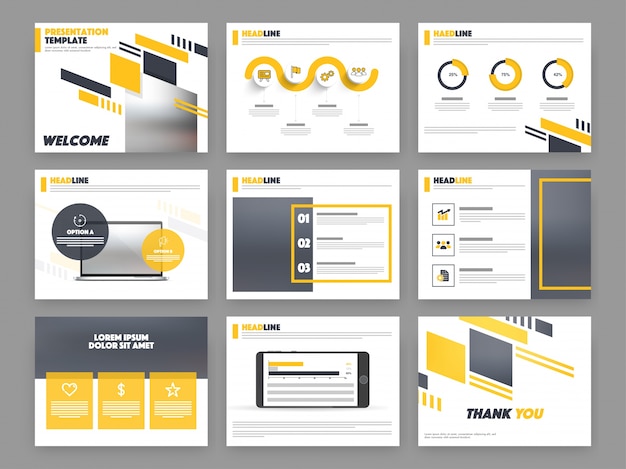 Plantilla de presentación con infografía para Business.
