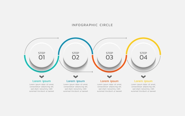 plantilla de presentación de infografía de negocios colorida