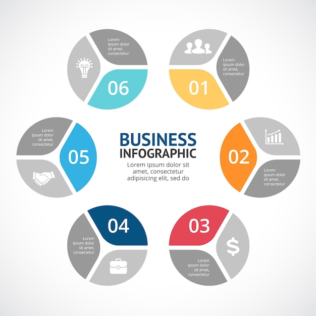 Plantilla de presentación de infografía vectorial