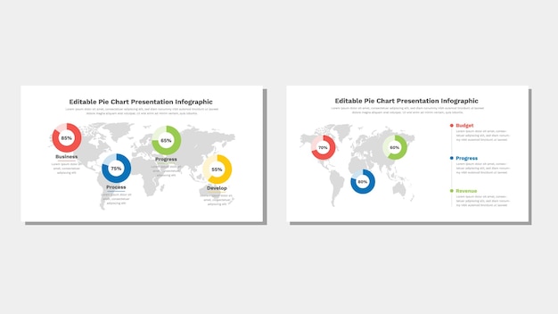 plantilla de presentación infográfica de gráfico circular