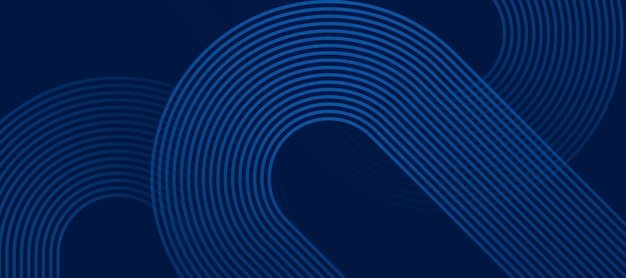 plantilla de presentación de líneas de onda azul abstracta