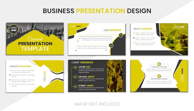plantilla de presentación de negocios Diseño de diseño de página para la presentación perfil de la empresa