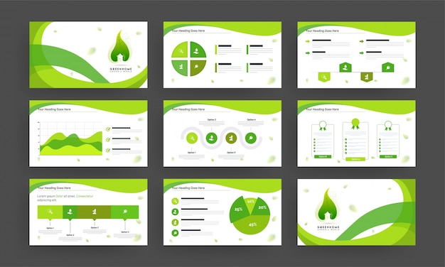 Plantilla de presentación de negocios con elementos de infografía