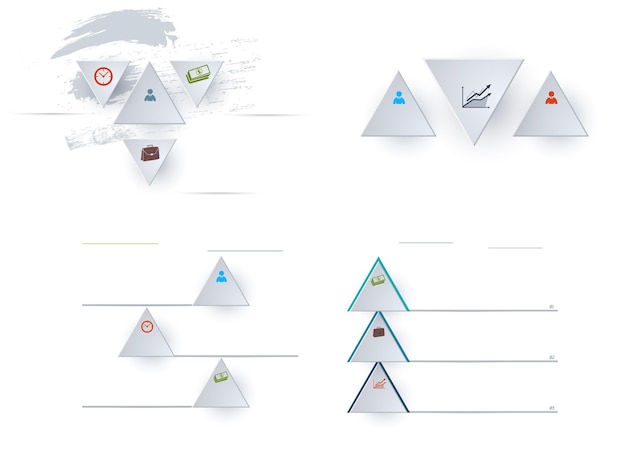 Plantilla de presentación de negocios de fondo de estilo infográfico de elementos de diseño Ilustración vectorial EPS 10 para la empresa de servicios de proceso de gráfico banners web de tema de banca de inversión informe de diseño de empresa